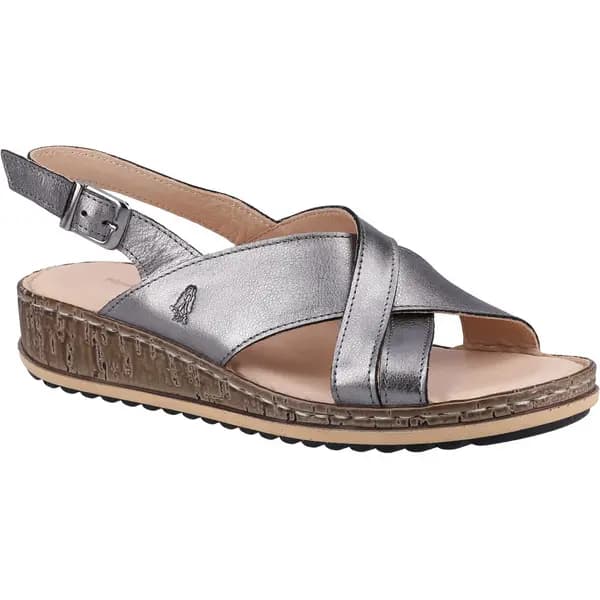 Hush Puppies Womens Elena Slingback Wedge Sandals - UK 7 Grey female GDE2385PEW7