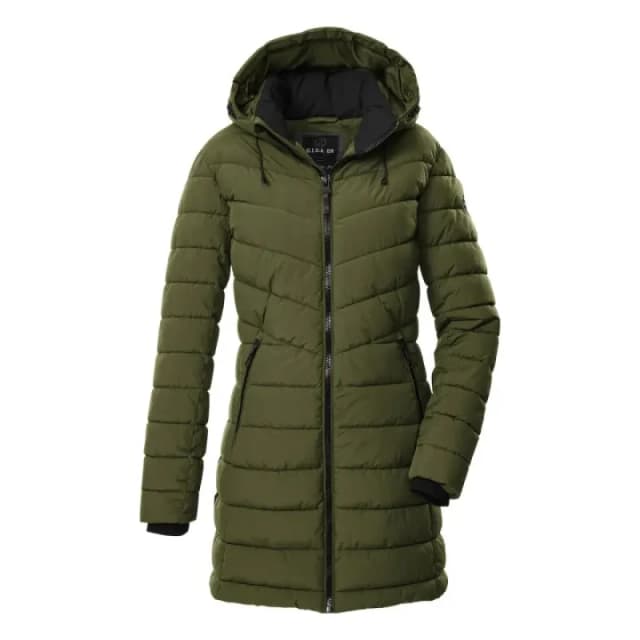 Womens long quilted jacket Killtec GW 74 Vert Female 36