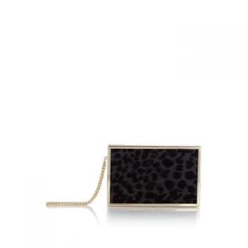 ISSA Meghan Box Clutch Bag - Black