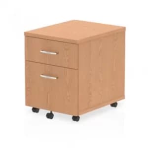 Trexus 2 Drawer Mobile Pedestal 430x500x510mm Oak Ref I000772