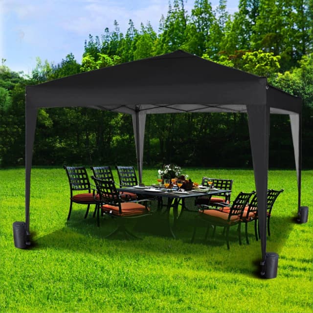 MCC Direct 2X2m Pop up Gazebo Party Tent Marquee with Storage Bag Black