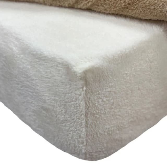 OHS OHS Teddy Fleece Thermal Fitted Bed Sheet in Cream Size: Super King Fitted Cream Super King Fitted Unisex 5027434126095