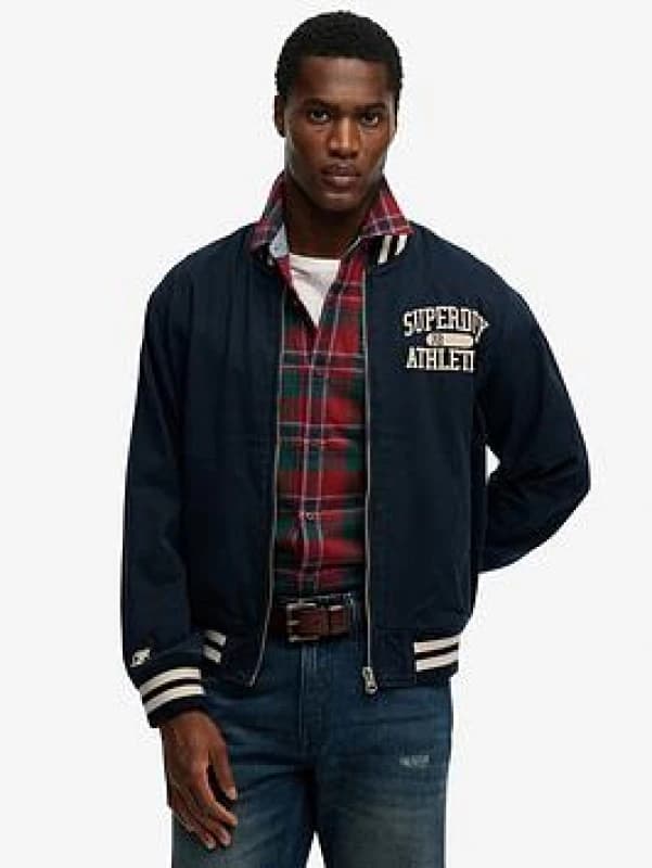Superdry Twill bomber Superdry Varsity Bleu Male L M5012322A-98T