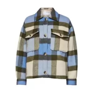 Selected Femme Fremi Check Jacket - Blue