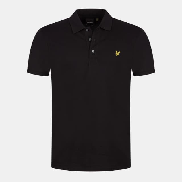 Lyle and Scott Basic Short Sleeve Polo Shirt - Black XS
