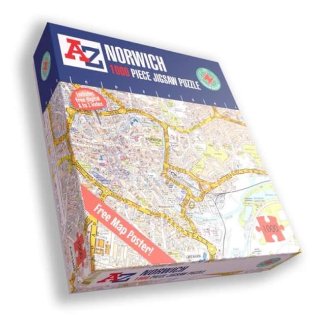 A to Z A to Z Map of Norwich 1000 Piece Jigsaw Puzzle
