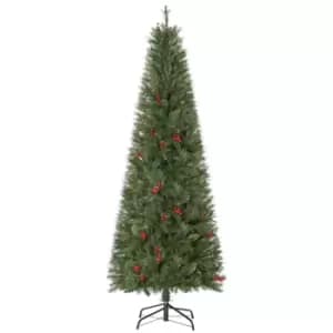 Christmas Tree Slim 5' with Berries - HOMCOM TJ Hughes