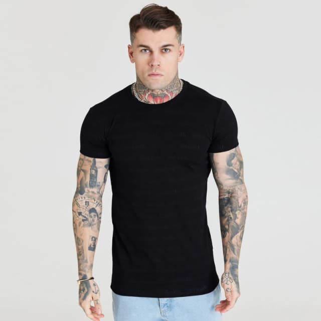 SikSilk T-Shirt Mens - Black XL