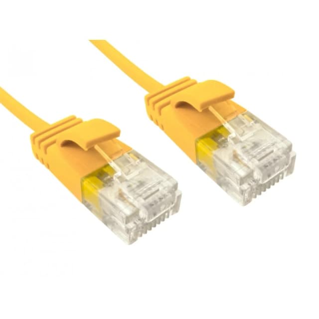 Cables Direct ERSLIM-100Y networking cable Yellow 0.5 m Cat6 U/UTP (UT