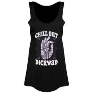 Grindstore Womens/Ladies Chill Out Dickwad Vest Top (L) (Black)