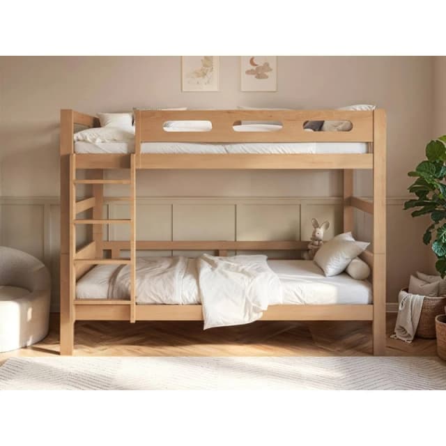 Flair Elijah Detachable Wooden Bunk Bed in Brown Size: Single Brown Unisex Single