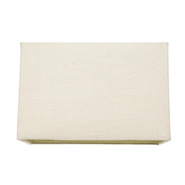 Happy Homewares Contemporary And Sleek Cream Linen Fabric Rectangular Lamp Shade 60W Maximum