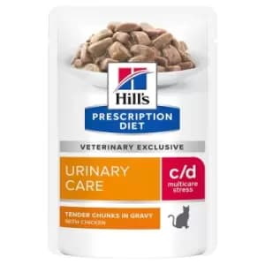 Hill's Prescription Diet Feline c/d Stress Urinary Care Chicken Cat Food 24 x 85g