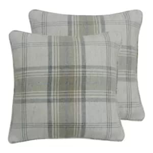 Paoletti Aviemore Twin Pack Polyester Filled Cushions Natural