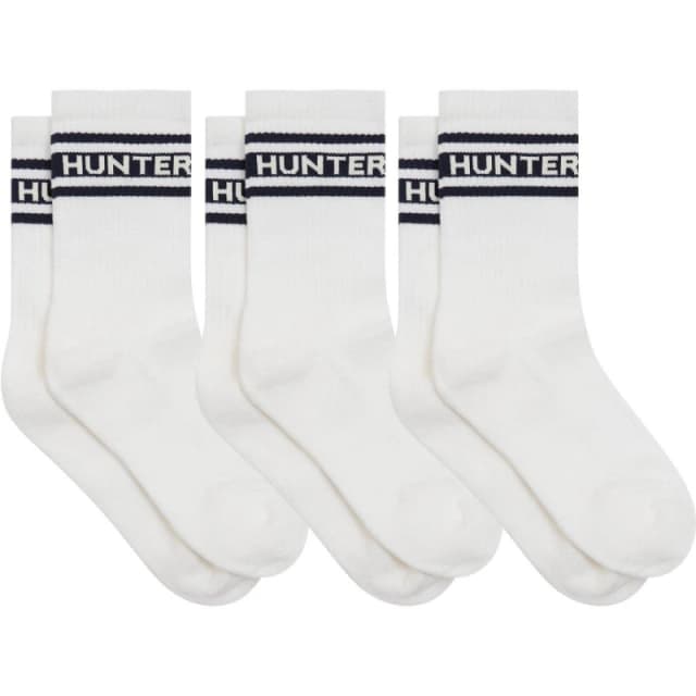 Hunter 3 Pack Crew Socks Unisex White/Night unisex 9-12