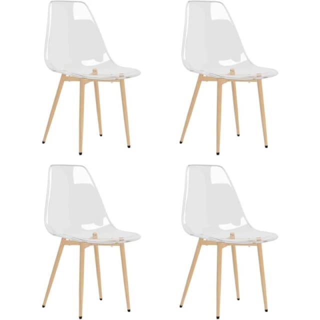 VIDAXL Dining Chairs 4 pcs Transparent pet Vidaxl 8720286645260