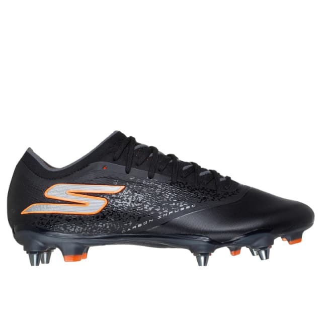 Skechers Razor Adults Elite Soft Ground Football Boots Black/Orange male 8 (42)