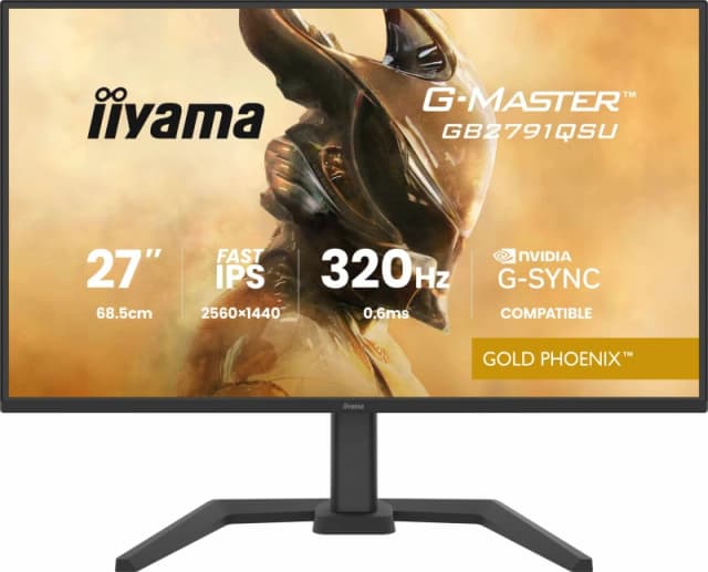 iiyama G-Master GB2791QSU 27" Fast IPS Quad HD 320Hz 0.6ms G-Sync Height Adjustable Gaming Monitor GB2791QSU-B1