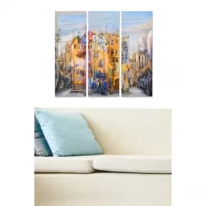 MDF249998776 Multicolor Decorative MDF Painting (3 Pieces)