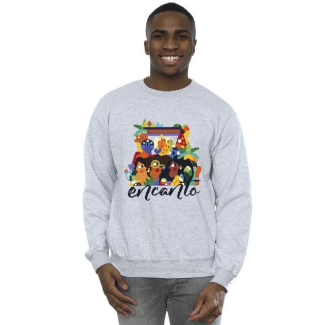 Disney Men Encanto Sisters Sweatshirt in Grey Size: Small Grey S Male 5063153479777