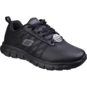 Skechers Sure Track Erath Womens Lace Up Work Shoes Black Size 7