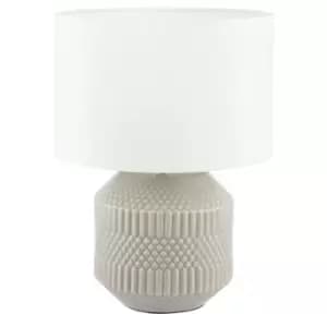 Geo Textured Ceramic Table Lamp
