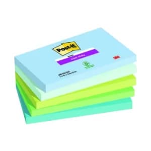 Post-it Super Sticky Notes Oasis 76x127mm 90 Sheets (Pack of 5) 7100258790