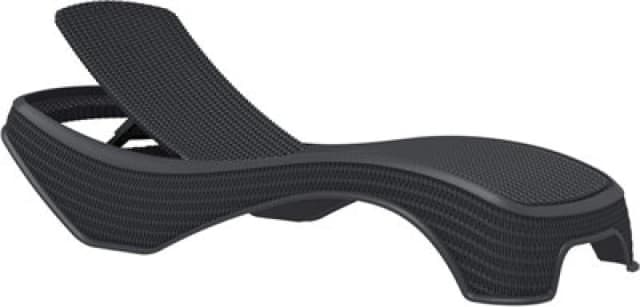 CENTURION SUPPORTS Centurion Supports MALDIVES Black Outdoor High-End PU Rattan Adjustable Sun Lounger - FULLY ASSEMBLED Maldives Black Single