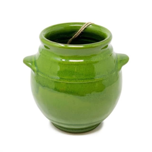 Verano Spanish Ceramics Selena Glazed Hand Dipped Kitchen Dining Utensil Jar Dark Green (H) 16Cm X (D) 16.5Cm
