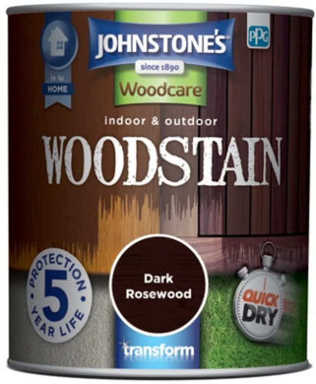 Johnstone's Indoor & Outdoor Woodstain Dark Rosewood - 750Ml