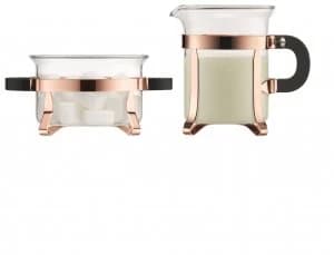 Bodum Chambord Sugar Creamer Set Copper