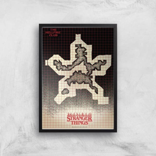 Stranger Things Map Giclee Art Print - A2 - Print Only