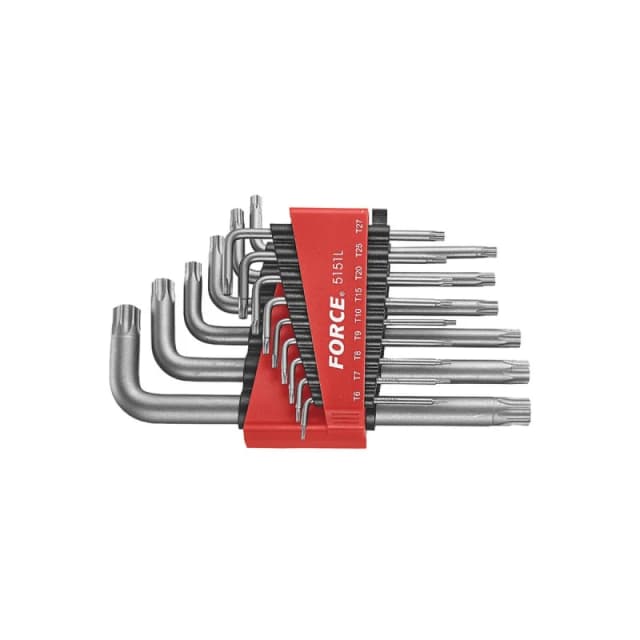 FORCE 5151LT Angled Screwdriver Set Number of tools: 15, Spanner Size: T55H,T60H Angled Screwdriver Set (6627)