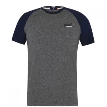 Superdry Baseball Short Sleeves T-Shirt - Black Grit NKM
