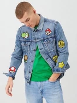 Levis Logo Gang Denim Trucker Jacket - Blue