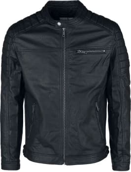 Jack & Jones JJEROCKY JACKET Imitation Leather Jacket black