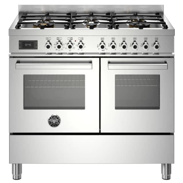 Bertazzoni PRO106L2EXT 100cm Professional Dual Fuel Range Cooker - STAINLESS STEEL PRO106L2EXT
