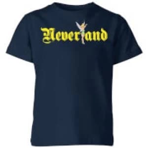 Disney Peter Pan Tinkerbell Neverland Kids T-Shirt - Navy - 11-12 Years