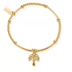 ChloBo GBCM775 Women's Gold Tone Mini Heart Tree Of Life Bracelet