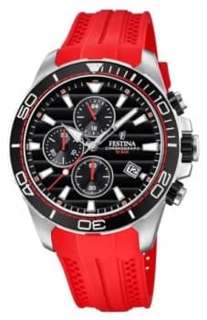 Festina Tour Of Britain 2018 Chrono Red Rubber Strap F20370/ Watch