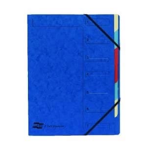 Exacompta Europa 7-Part Organiser 400gsm Pressboard A4 Blue 5219Z