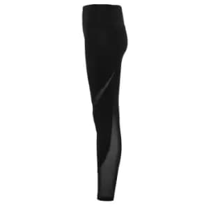 TriDri Womens/Ladies Mesh Tech Panel Full-Length Leggings (L) (Black)