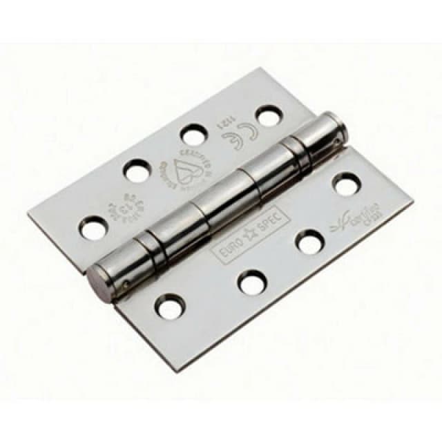 Loops 3 PACK 102 x 76mm Ball Bearing Hinge Bright Stainless Steel Interior Door Metallics