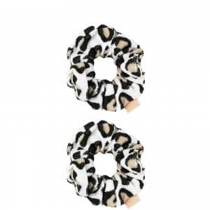 The Vintage Cosmetic Company Shower Microfibre Hair Scrunchies - Leopard Print (2 Pack)
