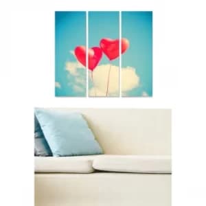 MDF991680 Multicolor Decorative MDF Painting (3 Pieces)