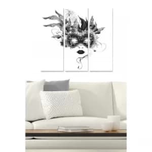 MDF95154880 Multicolor Decorative MDF Painting (3 Pieces)