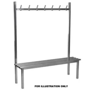 Slingsby Aqua Solo Stainless Steel Changing Room Bench - Stainless Steel 2000mm