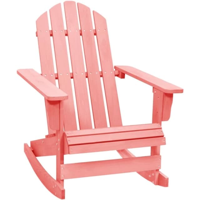 VIDAXL Vidaxl - Garden Adirondack Rocking Chair Solid Fir Wood Pink 8720286240687
