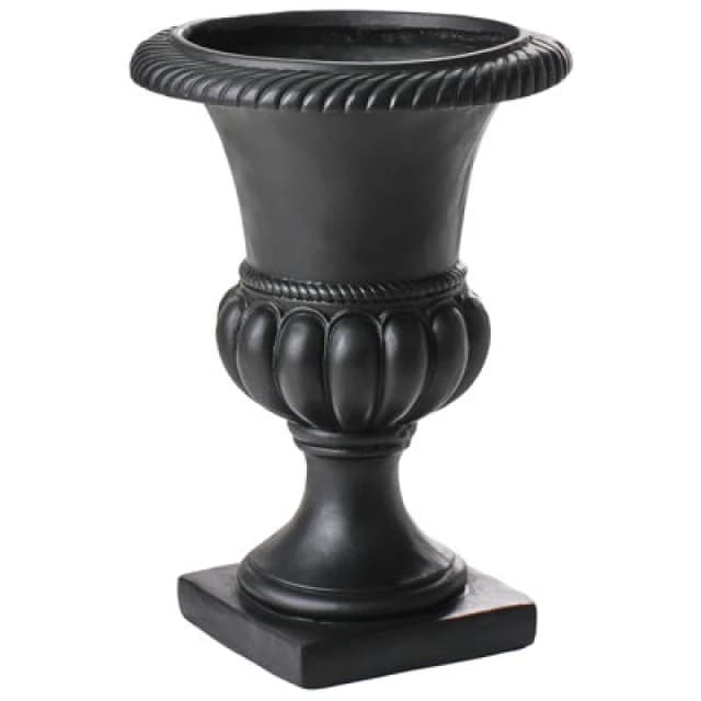 Beliani Plant Pot Kair Ceramic 42cm Graphite Grey