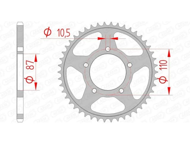 AFAM Steel Standard Rear Sprocket 14405 - 520